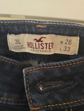 Hollister Dark Indigo Denim Jeans 3L 26x33L
